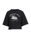 Iceberg Woman T-shirt Black Size M Cotton, Polyester In Black