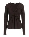 Iceberg Woman T-shirt Dark Brown Size 10 Viscose, Elastane In Brown