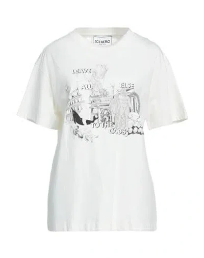 Iceberg Woman T-shirt Ivory Size S Cotton In White