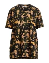 Iceberg Woman T-shirt Military Green Size L Cotton, Elastane In Animal Print