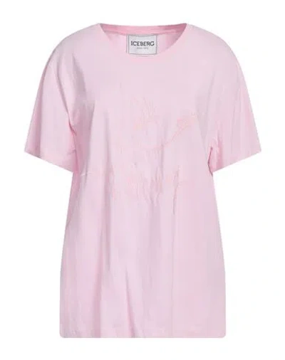 Iceberg Woman T-shirt Pink Size Xl Cotton In Pink