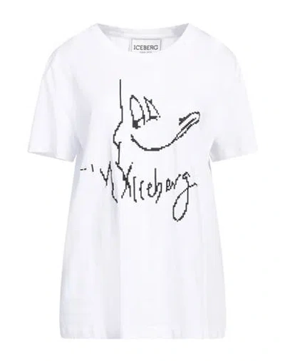 Iceberg Woman T-shirt White Size M Cotton