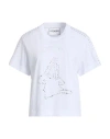 Iceberg Woman T-shirt White Size M Cotton, Glass In White