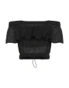 Iceberg Woman Top Black Size 4 Viscose, Polyamide In Black