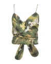 Iceberg Woman Top Green Size 6 Cotton In Green
