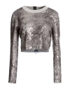 Iceberg Woman Top Grey Size 4 Polyester, Elastane In Gray