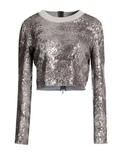 Iceberg Woman Top Grey Size 4 Polyester, Elastane In Gray
