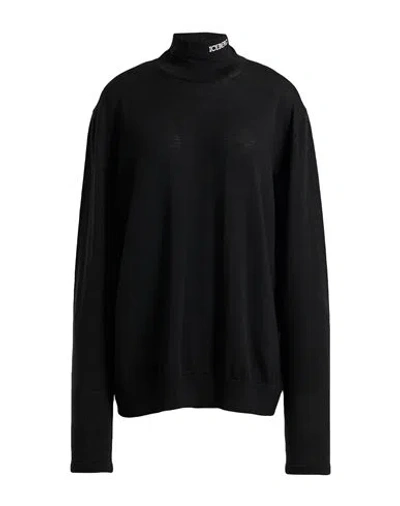 Iceberg Woman Turtleneck Black Size Xxl Virgin Wool