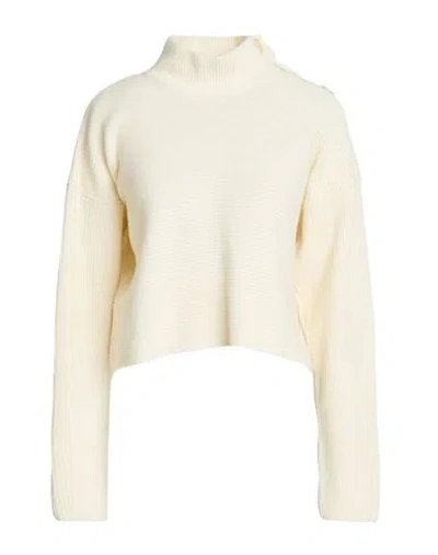 Iceberg Woman Turtleneck Ivory Size M Wool, Polyamide In Neutral