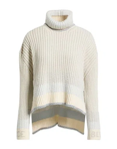 Iceberg Woman Turtleneck Light Grey Size S Cotton, Viscose, Polyamide, Polyester In White