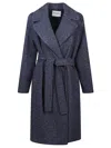 Iceberg Belted Coat In Blue