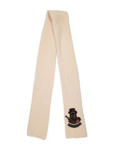 Pre-owned Iceberg Wool Graphic Print Scarf In Neutral