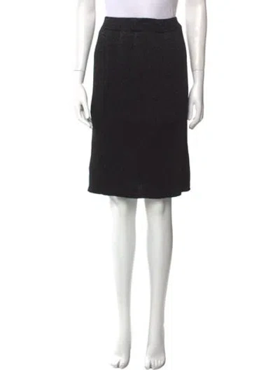 Pre-owned Iceberg Wool Knee-length Skirt In Black