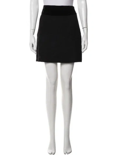 Pre-owned Iceberg Wool Mini Skirt In Black
