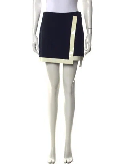 Pre-owned Iceberg Wool Mini Skirt In Blue