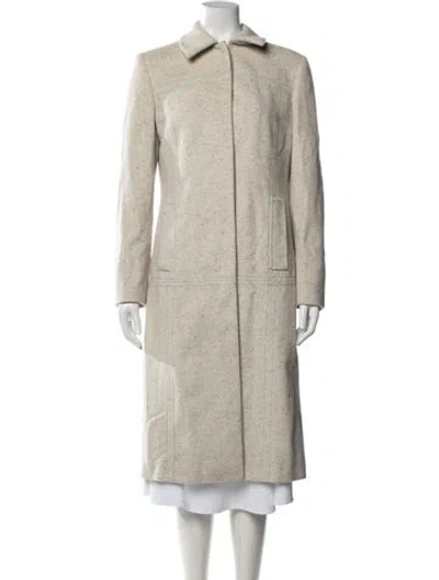 Pre-owned Iceberg Wool Tweed Pattern Coat In Neutrals