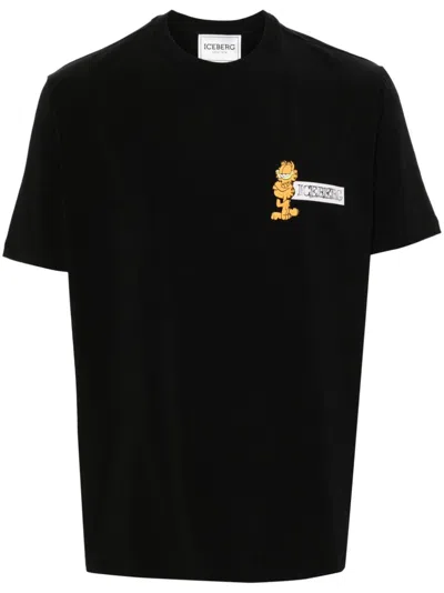 Iceberg X Garfield Logo-print T-shirt In Black