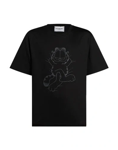 Iceberg X Garfield Man T-shirt Black Size Xxl Cotton