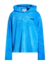 Iceberg X Kailand O. Morris Man Sweatshirt Azure Size Xl Cotton In Blue