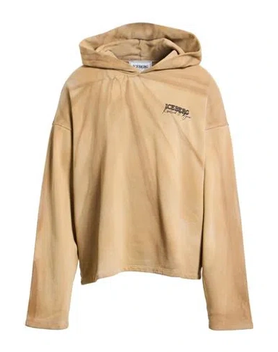 Iceberg X Kailand O. Morris Man Sweatshirt Khaki Size Xl Cotton In Brown
