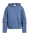 Iceberg X Kailand O. Morris Man Sweatshirt Slate Blue Size Xxl Cotton In Blue