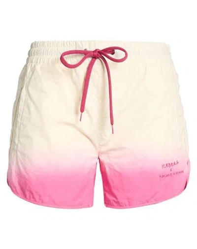 Iceberg X Kailand O. Morris Woman Shorts & Bermuda Shorts Cream Size L Cotton, Polyester In White