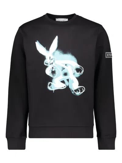 Iceberg X Looney Tunes Bugs Bunny-print Sweatshirt In Black