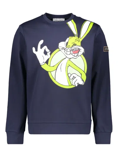 Iceberg X Looney Tunes Bugs Bunny-print Sweatshirt In Blue