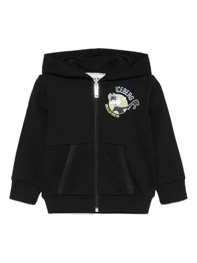 Iceberg Babies' X Looney Tunes Hoodie Mit Cartoon-print In Schwarz