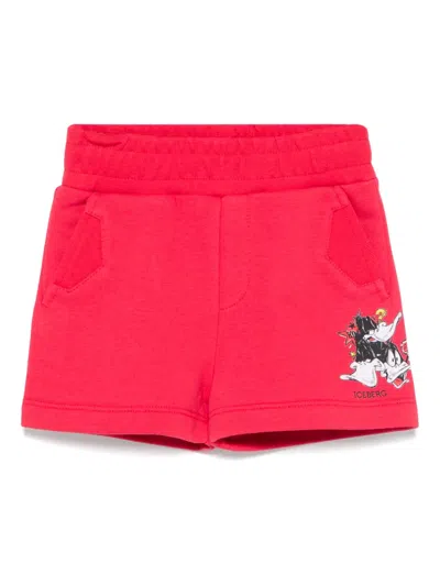 Iceberg Babies' X Looney Tunes Cartoon-print Shorts In Red