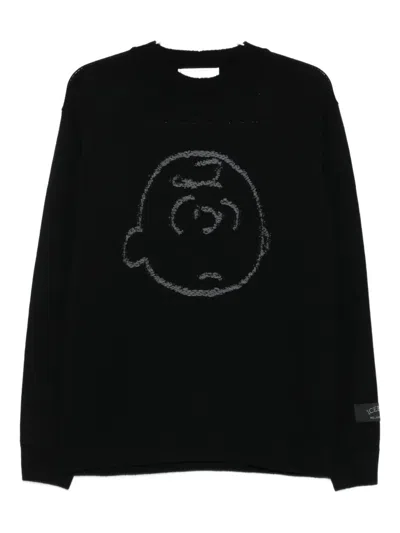 Iceberg X Peanuts Virgin Wool Jumper In Black
