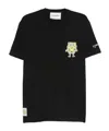 Iceberg X Spongebob Squarepants Cartoon-print T-shirt In Black