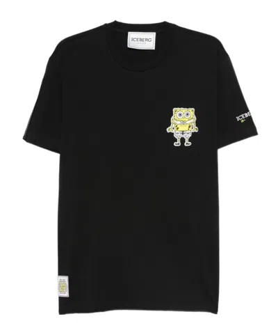 ICEBERG X SPONGEBOB SQUAREPANTS CARTOON-PRINT T-SHIRT