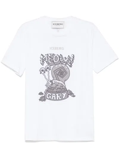 Iceberg X Spongebob Squarepants Jersey T-shirt In White