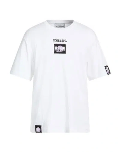 Iceberg X Spongebob T-shirt Jersey Man T-shirt White Size Xl Cotton