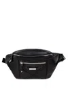 Iceberg Zipped Leather Tote Bag In Black