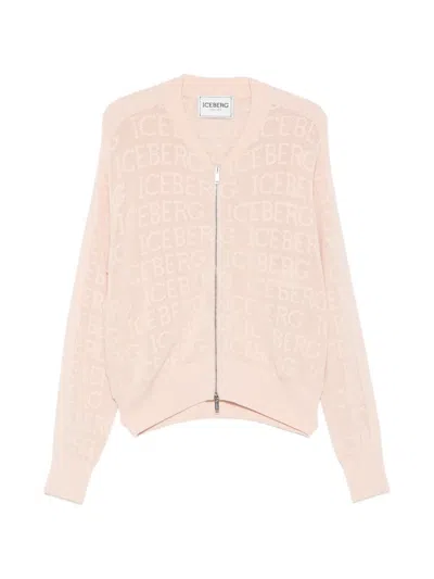 Iceberg Zip-up Bomber Jacket In Pink