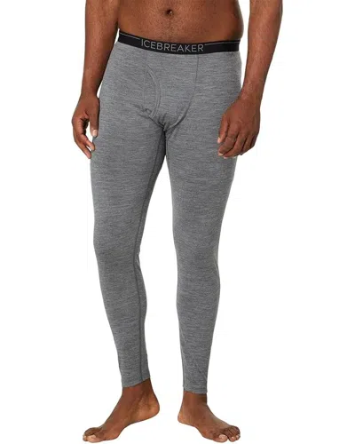 Icebreaker 200 Oasis Leggings Men's Gray 100% Merino Wool Skinny Leg Erk1999 In Grey