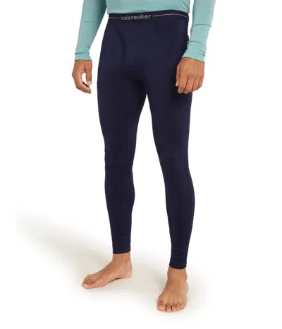 Icebreaker 200 Oasis Leggings Men's Navy Merino Wool Skinny Leg Gbo3242 In Blue