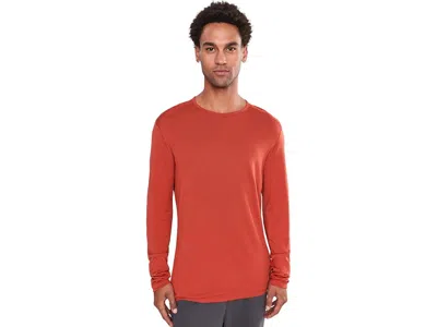 Icebreaker 260 Tech Merino Base Layer Long Sleeve Crewe Men's Clothing Agate: 2xl, Wool In Red