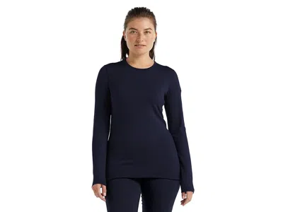 Icebreaker 260 Tech Merino Baselayer Long Sleeve Crewe In Blue
