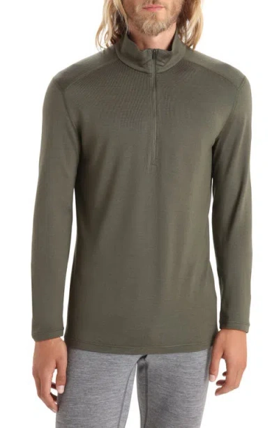 Icebreaker 260 Tech Merino Wool Half Zip Pullover In Green