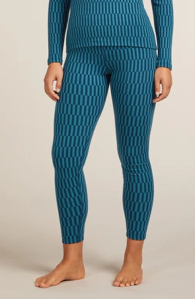 Icebreaker 260 Vertex Merino Wool High Waist Leggings In Blue