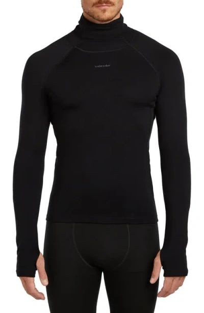 Icebreaker 300 Polar Merinofine Turtleneck Top In Brown