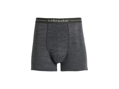Icebreaker Anatomica Boxer Men's Underwear Jet Heather: Lg, Satin/wool/elastane