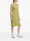 Icebreaker Cap-sleeve Round-neck Mini Dress In Green