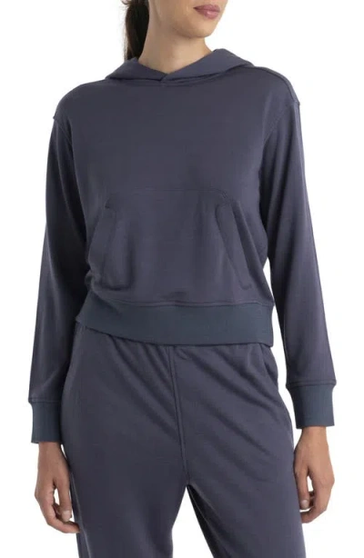 Icebreaker Crush Rib Trim Hoodie In Graphite