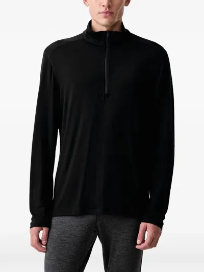 Icebreaker Langarmshirt Mit Reissverschluss In Schwarz