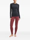 Icebreaker Logo-waistband Leggings In Burgundy