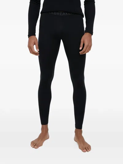 Icebreaker Logo-lettering Compression Tights In Black